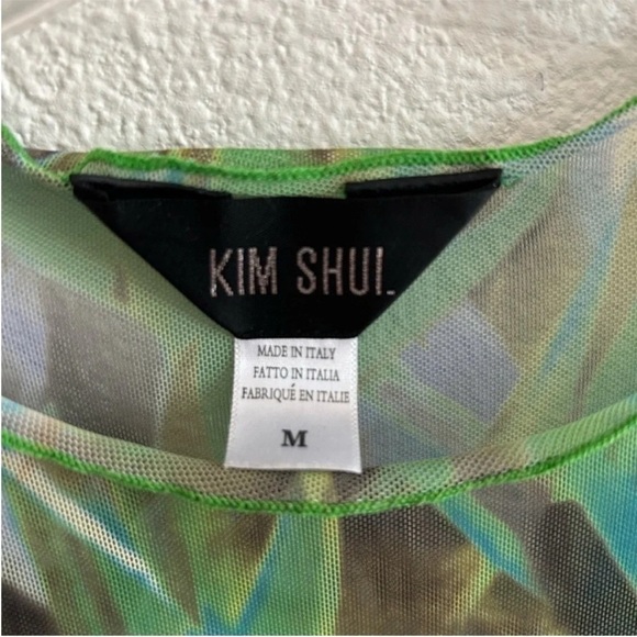 Kim Shui Green Mesh Print Top and Skirt Set - Picture 7 of 9
